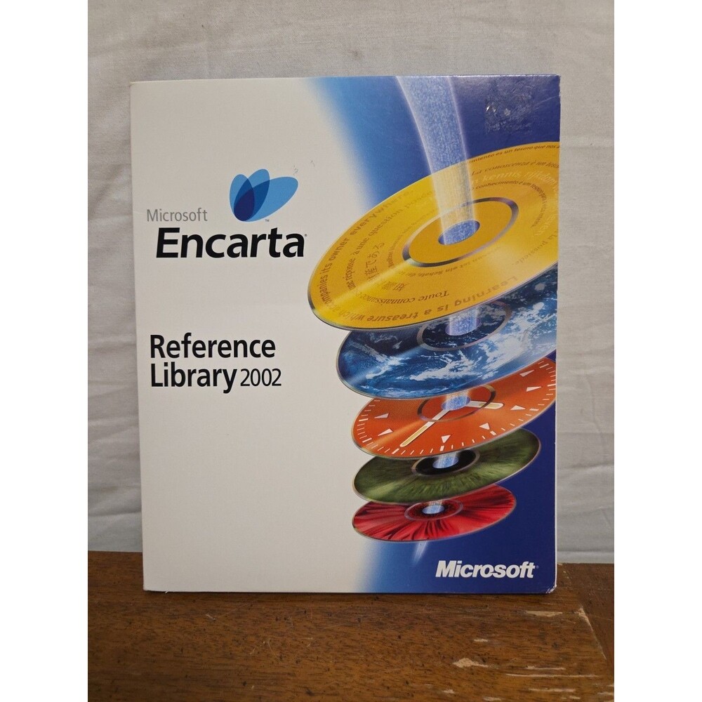 Microsoft Encarta Reference Library 2002 - 5 CD-ROM Edition - For PC - Pre-Owned